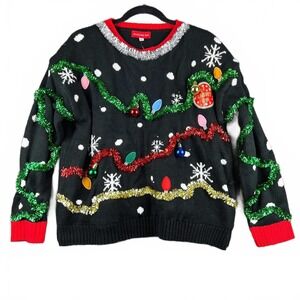 BRAND NEW w/tags, LIGHT UP Crazy Christmas Sweater Size Lg
